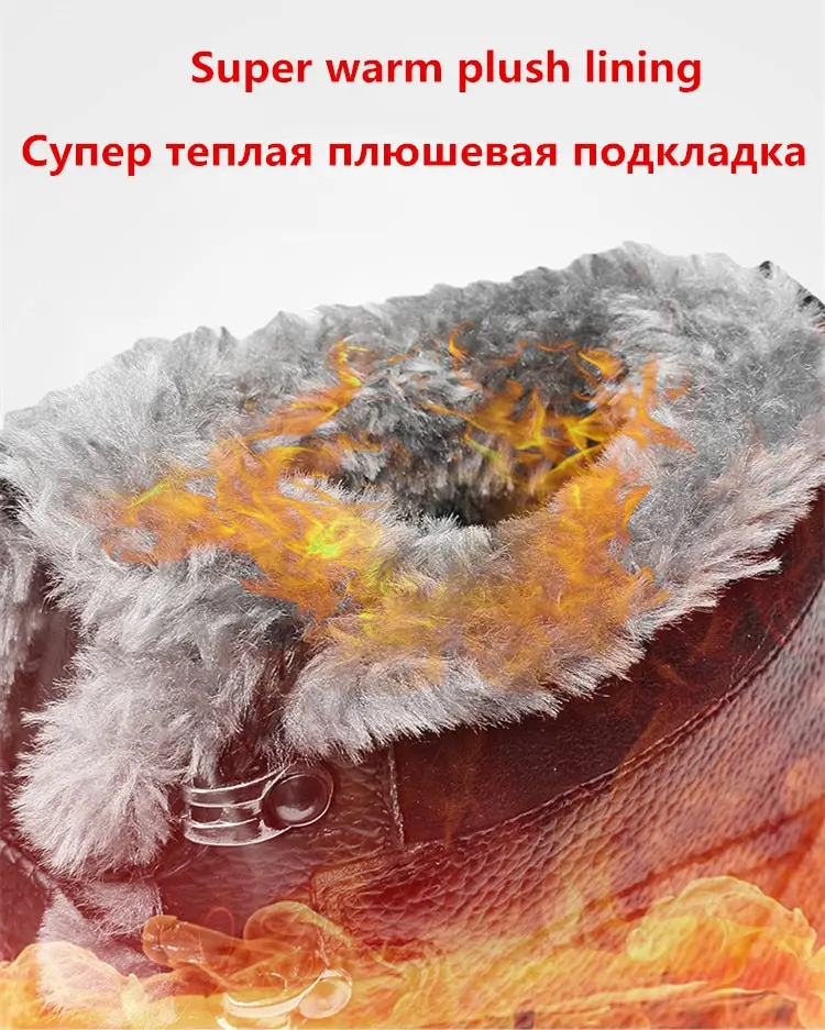 Высококачественные мужские ботинки из натуральной кожи; зимние водонепроницаемые ботильоны; мужские ботинки; уличные рабочие зимние ботинки; мужская обувь