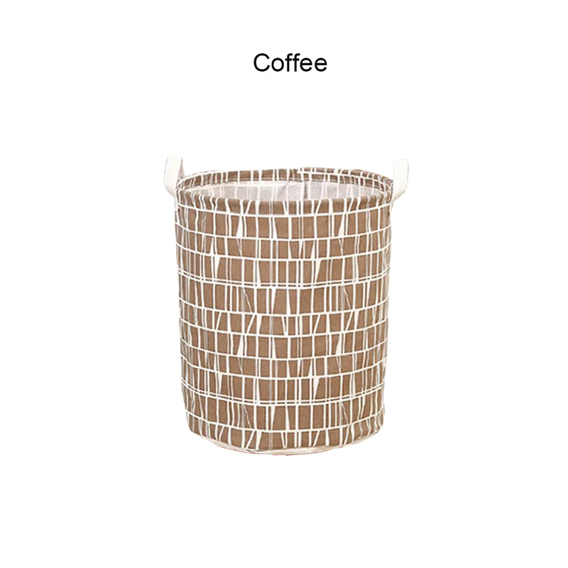 Coffee Новая Корзина для белья мультфильм хлопок белье водонепроницаемый складной ящик для хранения одежды/корзина/ведро детские игрушки Органайзер контейнер - Color: Coffee
