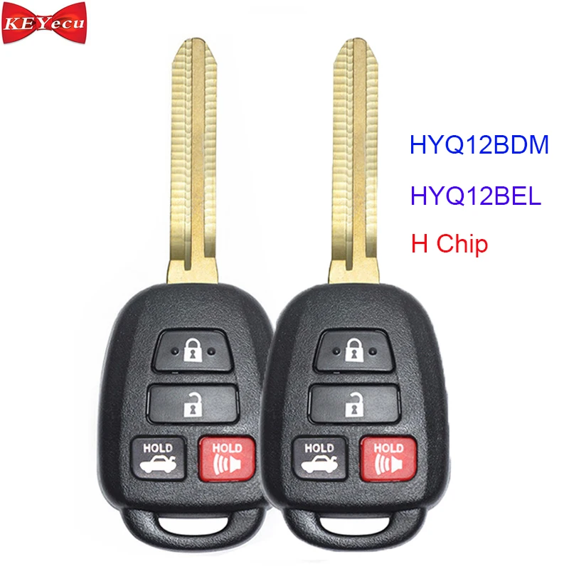 KEYECU 2 шт. для Toyota Camry Corolla 2014 2015 2016 2017 2018 дистанционный Автомобильный ключ H чип FCC ID: