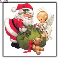 fly angeldiy diamond embroidery santa claus gifts diamond painting picture of rhinestones cross stitch full square round drill