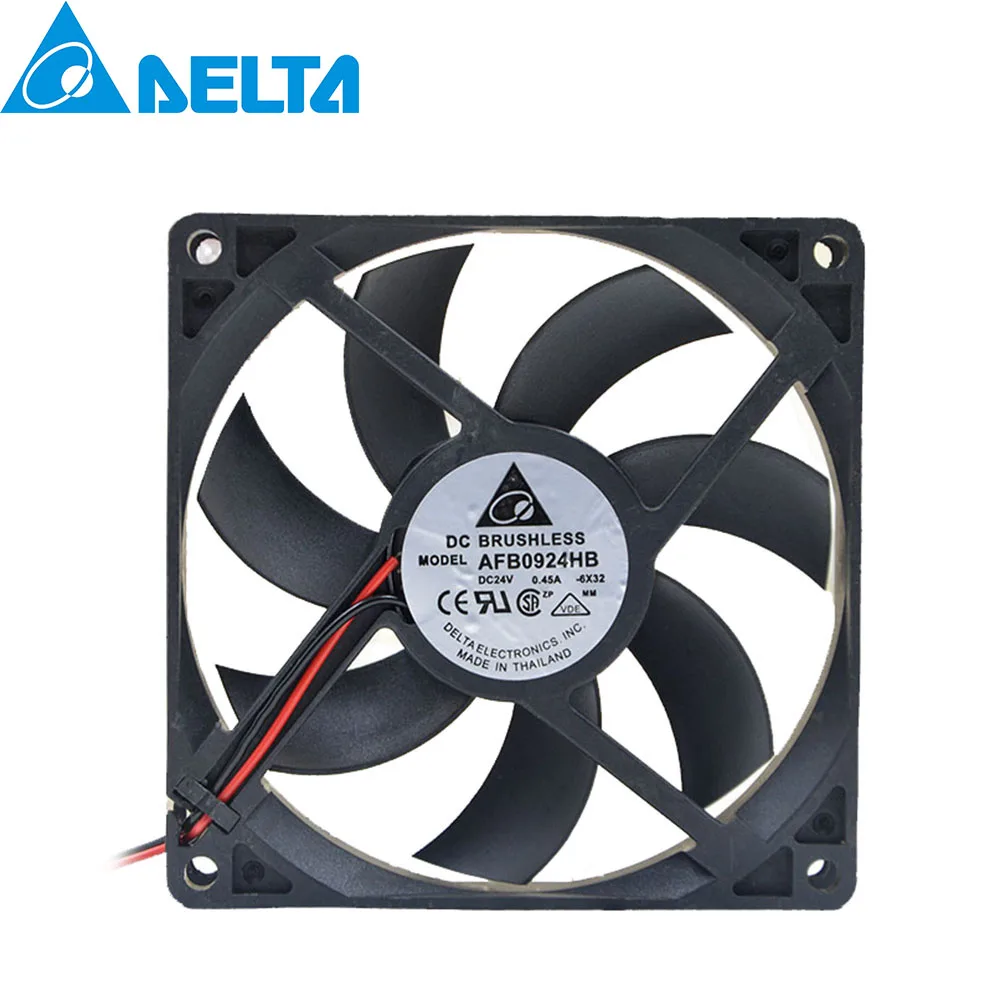 

Вентилятор охлаждения для Delta AFB0924HB, постоянный ток, 24 В, 0,45 А, 90*90*25 мм, 9 см