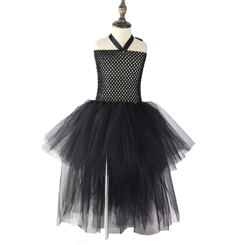 one dress Детский костюм королевы Малефисента черного ангела; детский маскарадный костюм на Хэллоуин; нарядное платье-пачка; рождественские карнавальные праздничные платья для девочек; xx - Color: one dress