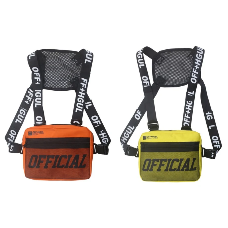

Chest Rig Bag Pack Functional Chest Bag Cross Shoulder Bag Men Women Adjustable Tactical Vest Streetwear Bags