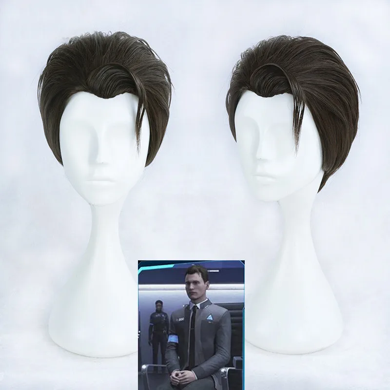 Парик для косплея из Детройта: стать человеком Коннор|Костюмы аниме| |