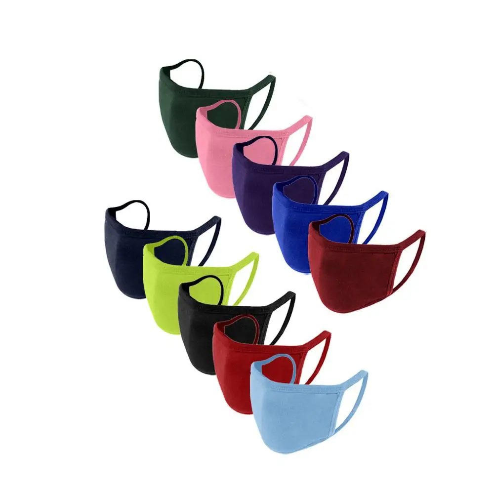 

10PCS Baby Kids Mouth Mask Solid Color Breathable Dustproof Washable Reusable Fashion Double Layer Mask Mascarillas lavables A