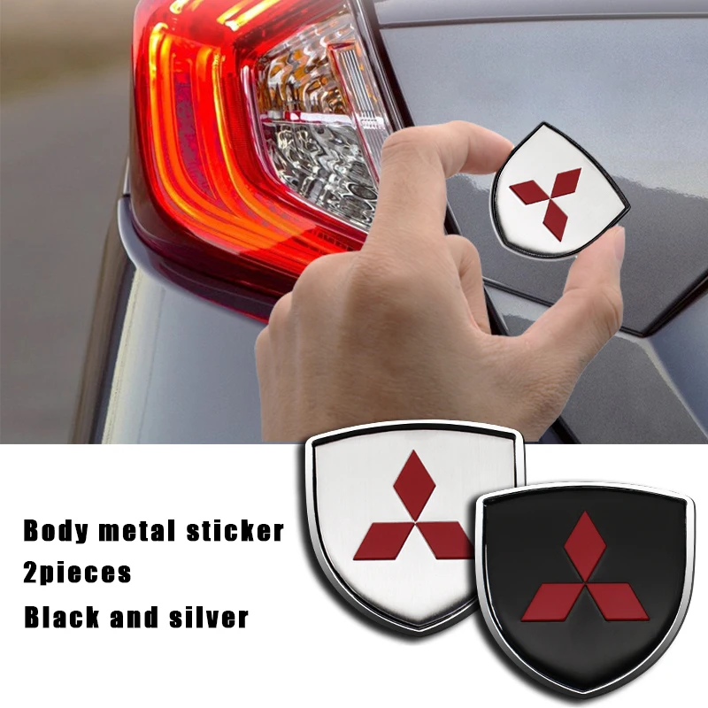 

Car Refit Alloy Emblem Body Trunk Decor Sticker Decal For Mitsubishi Lancer Asx Outlander Pajero L200 Galant Auto Accessories