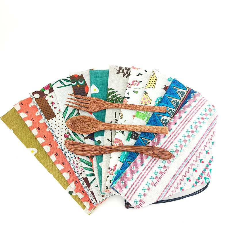 Набор столовых приборов из кокосового ореха 3 шт. натуральный экологичный нож