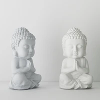 two sizes of shakyamuni concrete mold suitable for epoxy resin cement ornaments plaster clay buddha silicone mold