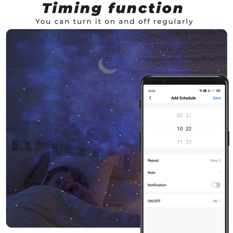 

LED Star Galaxy Projector Ocean Wave Night Light Rotate Starry Sky Projektor Gwiazd Luminaria Decoration Room Bedroom Lamp Gifts
