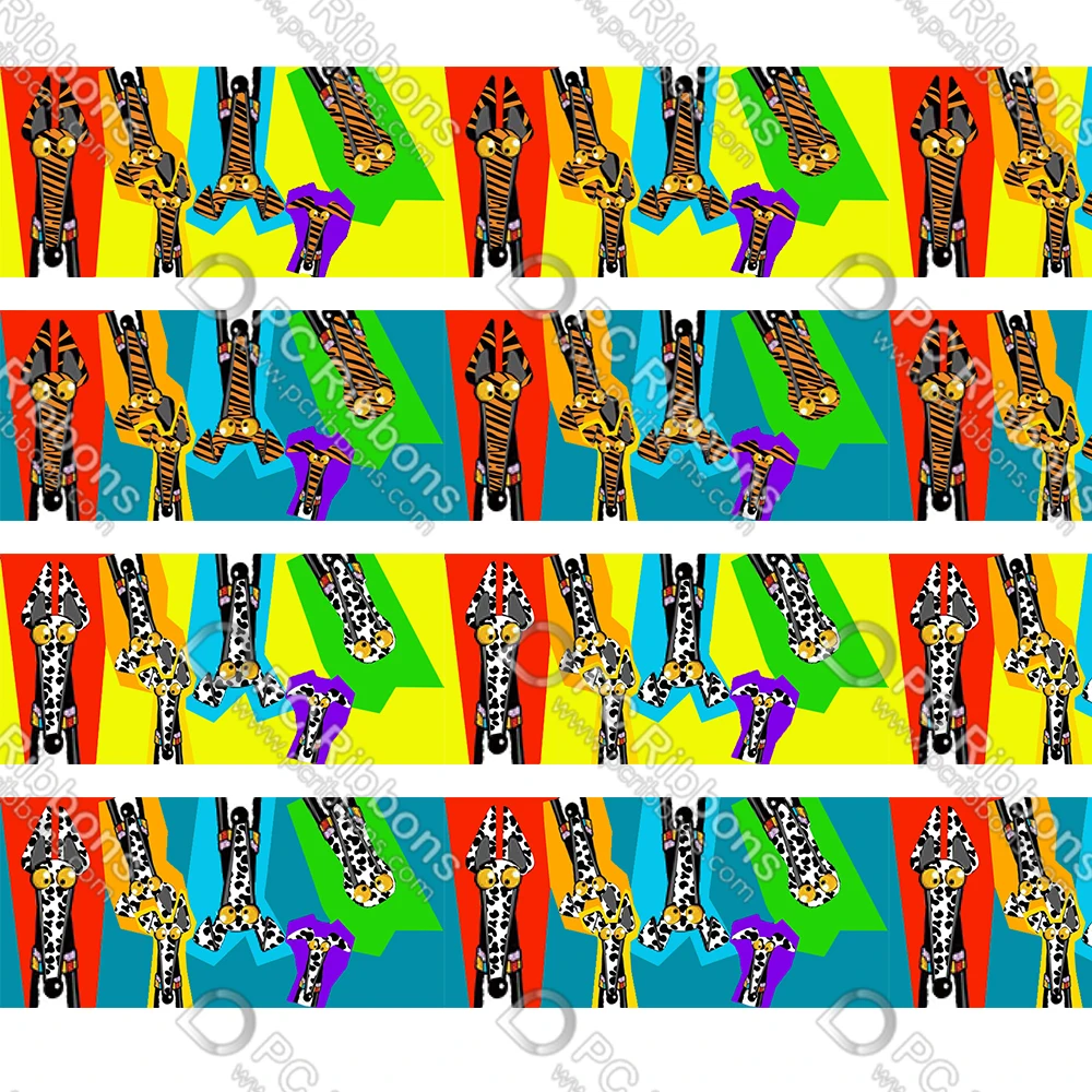 

16-75MM Cartoon Greyhound&Dog Printed Grosgrain Polyester Ribbon 50 Yards Gift Wrapping Diy Bows Wedding Drections Ribbons