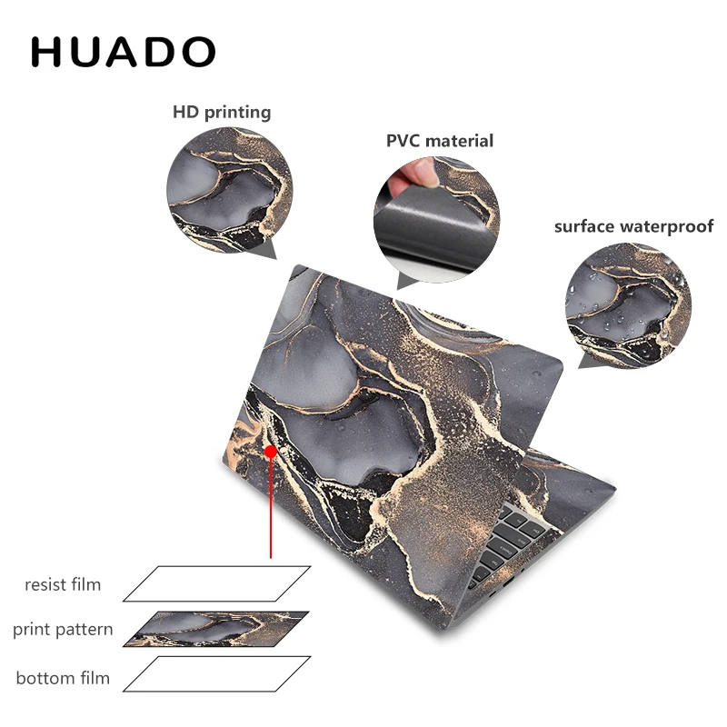 Мраморная наклейка для ноутбука HP 15 6 новые наклейки ноутбуков 14 16 17 3 дюймов Macbook