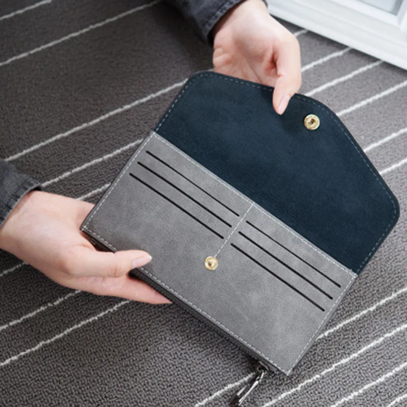 

Women Long Leather Bifold Wallet Cards Holder Cash Phone Holder Purse Handbag SER88