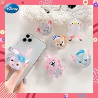 disney cute cartoon quicksand mobile phone holder retractable folding ring buckle universal paste holder for phone phone stand