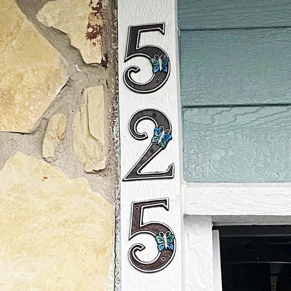 1PC Retro Metal Digital Arabic Numbers Cast Iron House Sign Door Plate DIY Cafe Wall Courtyard Decor Creative | Инструменты