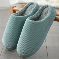 2021 fashion mens and womens home cotton slippers winter indoor womens shoes warmth thick soled non slip safety floor slipper