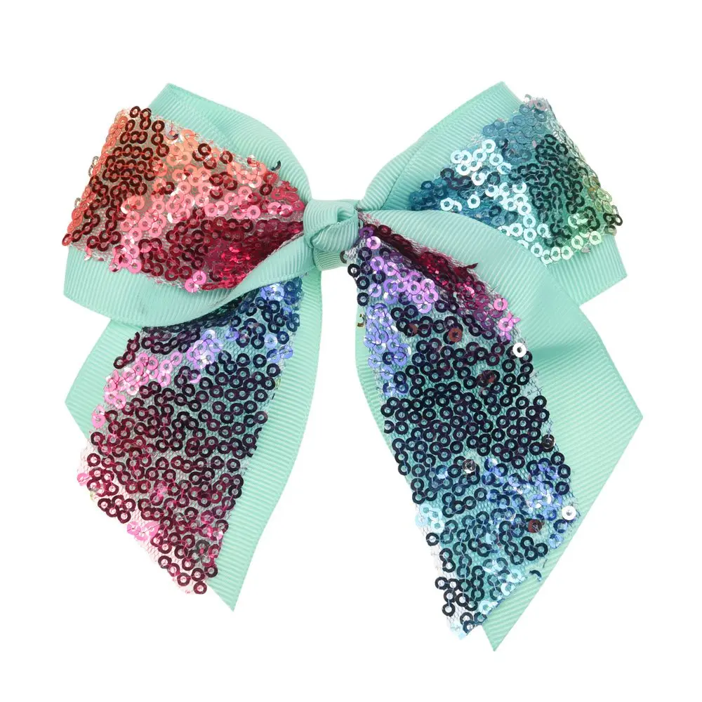 

16pcs 12cm Glitter Ribbon Bows Hair Accessories Boutique Sequins Hair Bows No Hair Clips for Headband Bow Accessory