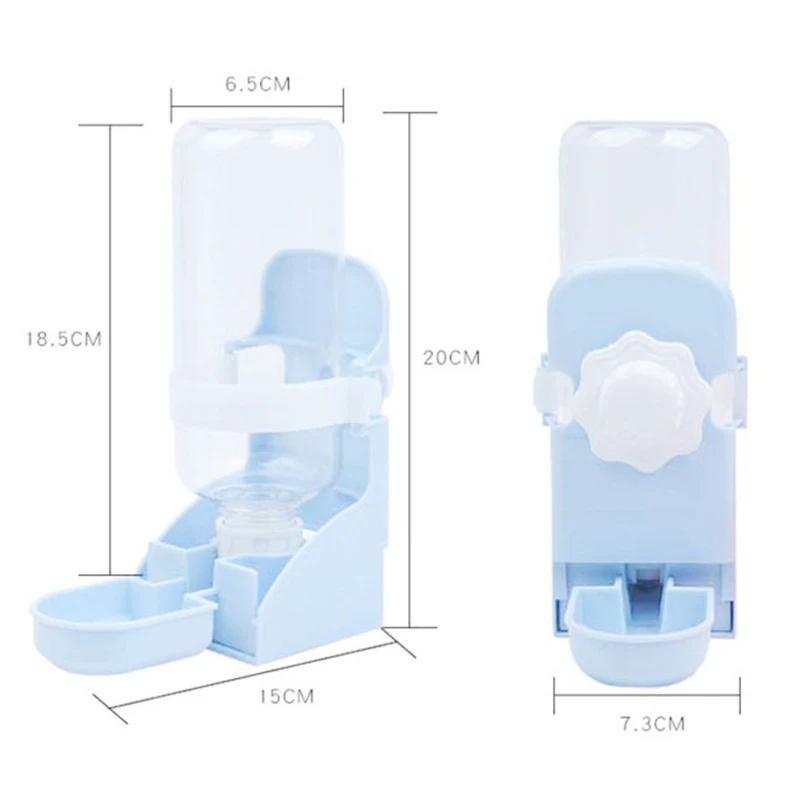 

Rabbit Water Bottle 17oz Hanging Water Fountain Automatic Dispenser No Leak WaterFeeder For Bunny Guinea Pig Hedgehog Ferret