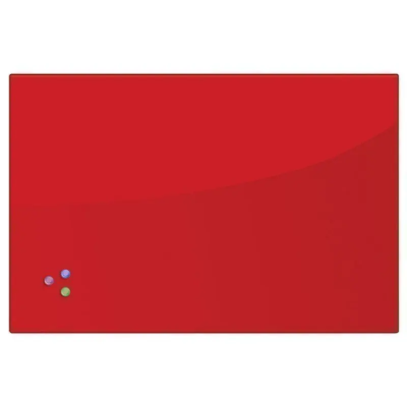 Доска магнитно-маркерная стеклянная BRAUBERG красная 60х90 см 3 магнита |