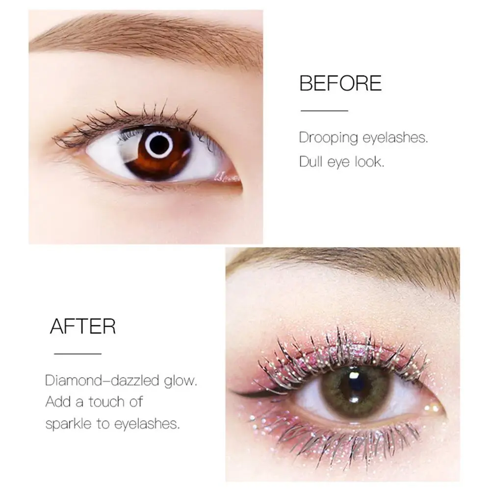 Тушь для ресниц с алмазным блеском быстросохнущая водостойкая стойкая завивка