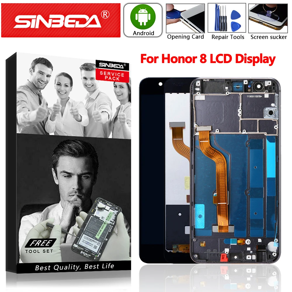 ЖК дисплей 5 2 дюйма для Huawei Honor 8 с сенсорным экраном дигитайзер рамкой сборки
