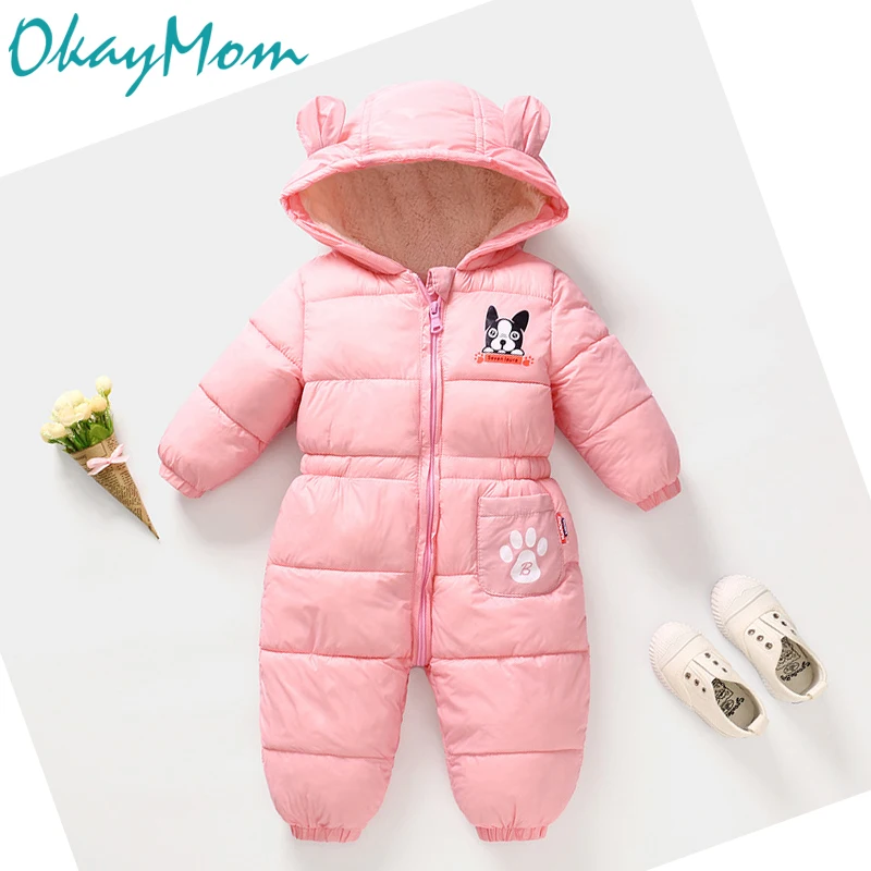 OkayMom/2019 зимнее пальто для новорожденных плотная теплая одежда с капюшоном