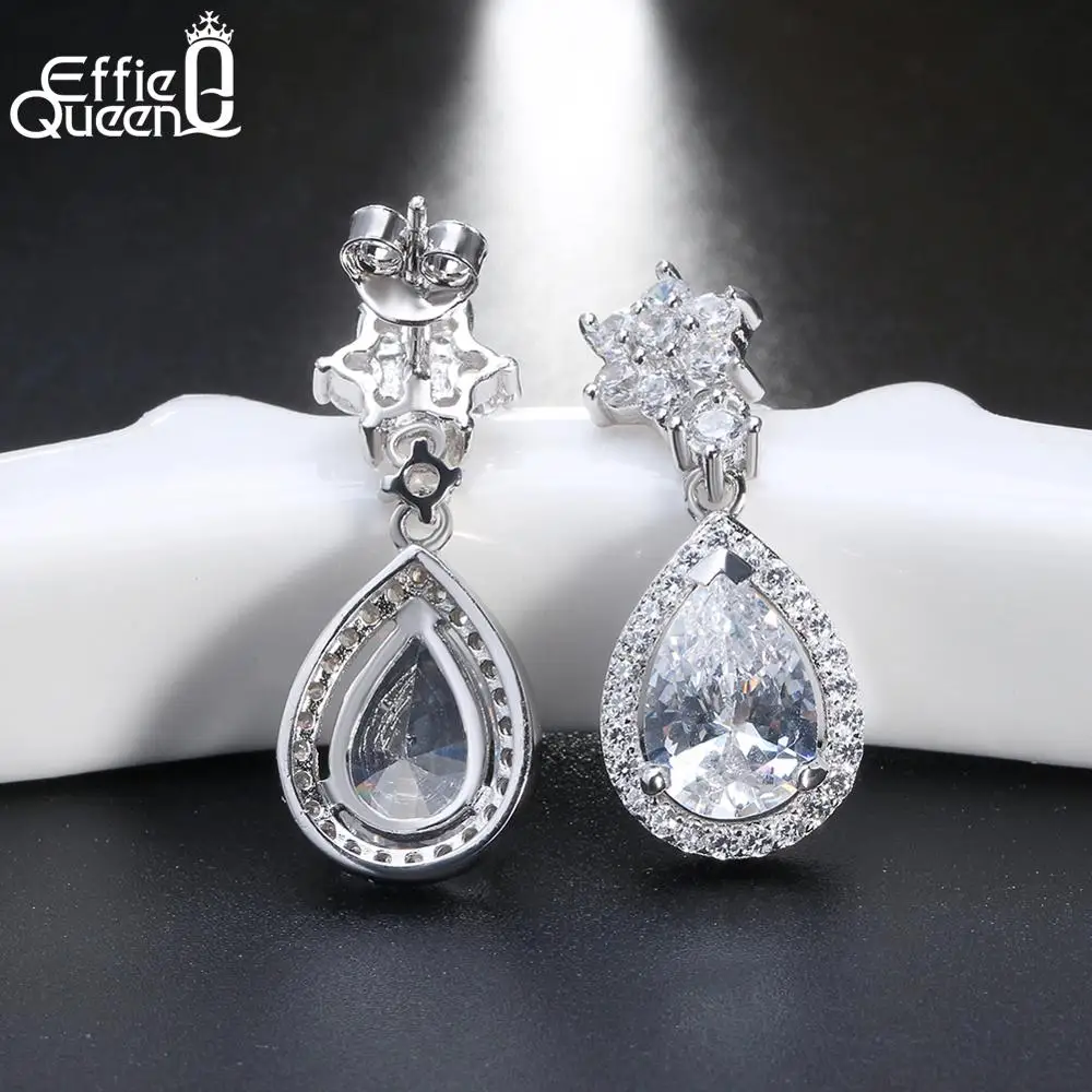 Effie Queen серьги из стерлингового серебра 925 пробы модные украшения циркония