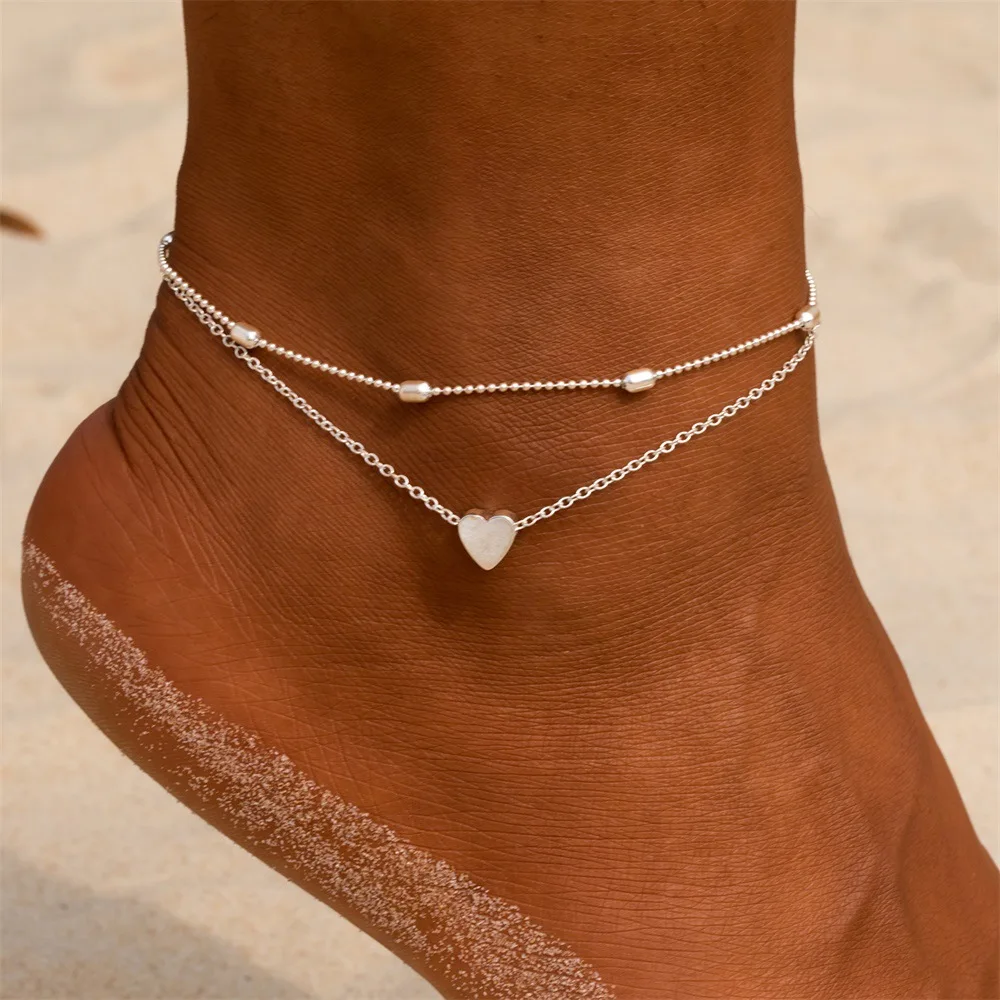 

NewBohemia Beach Barefoot Sandals Anklet Chain Gold Leaf pendant Foot Bracelet Fashion Jewelry for Women Ankle Wholesale