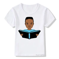 black boy cute kid afro boy learning childrens tshirt summer short sleeved black boys t shirt fashion trend shirt boys clothes