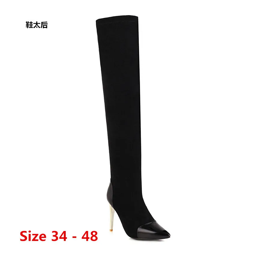 

Демисезонные сапоги выше колена на высоком каблуке женские высокие сапоги Martens женская обувь на высоком каблуке Botas Muje, маленькие и большие ...