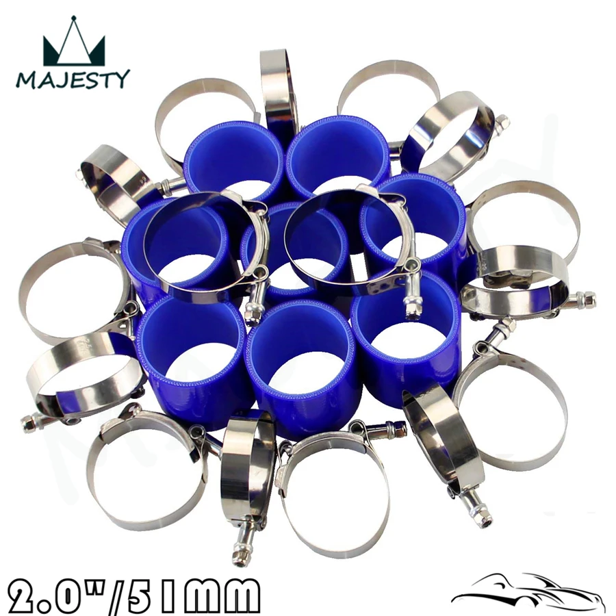 Труба турбо-интеркулера 2 дюйма труба из хромированного алюминия + T-CLAMPS