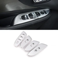 for nissan murano 2015 2019 accessories abs matte door window glass lift control switch panel cover trim sticker 4pcs