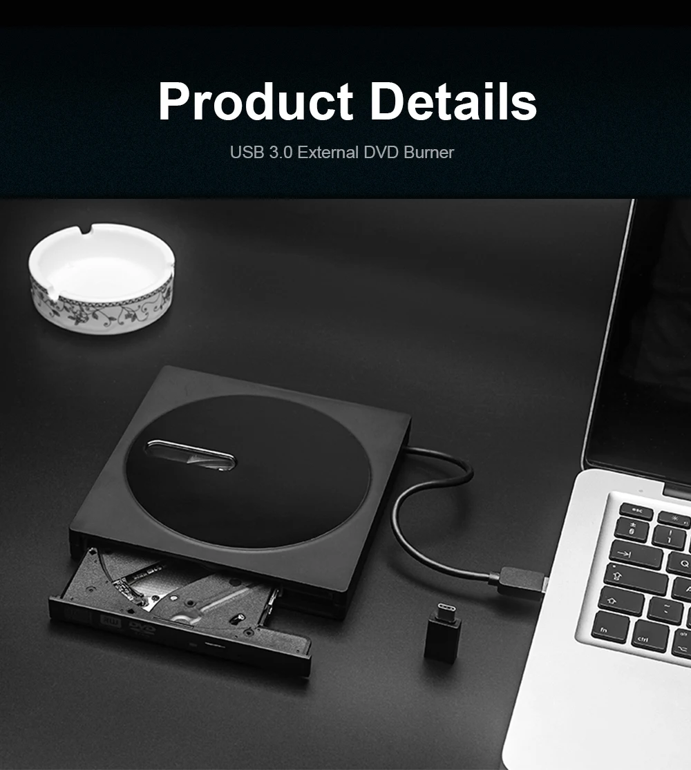 Deepfox USB 3,1 Тип C/USB3.0 внешний CD DVD RW оптический привод DVD горелка DVD писатель супер привод для ноутбука