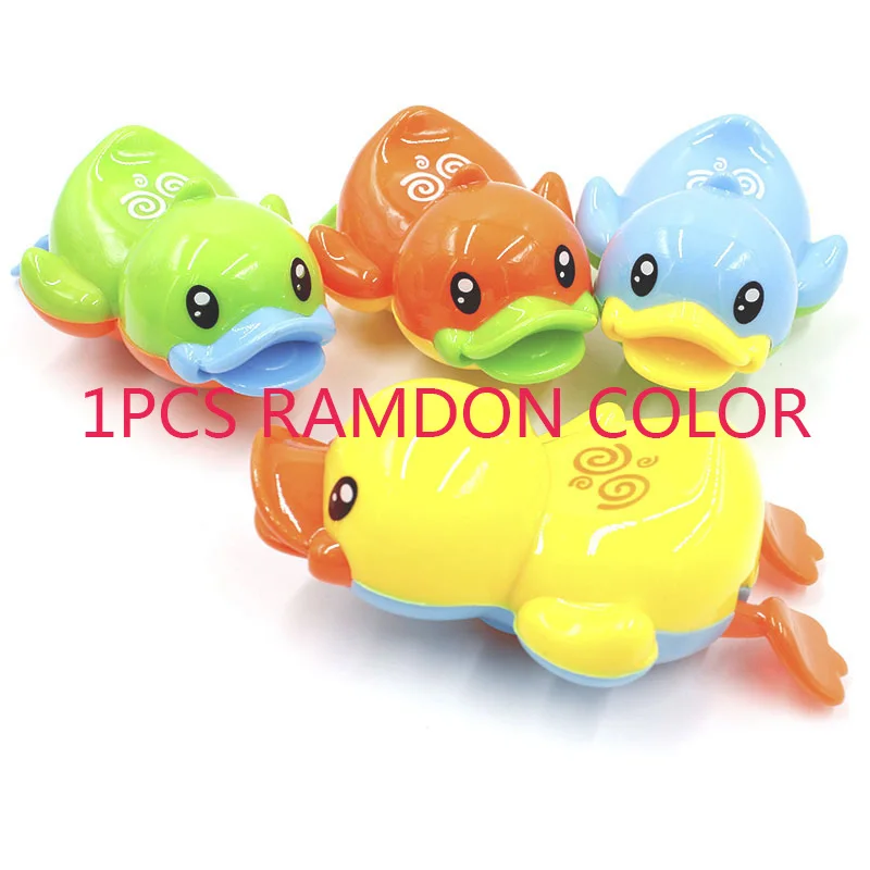 1pcs ramdon color Милые водные игрушки с героями мультфильмов морские животные Черепаха классические детские плавающие Черепашки заводные на цепочке детские пляжные игрушки для ванной - Цвет: 1pcs ramdon color