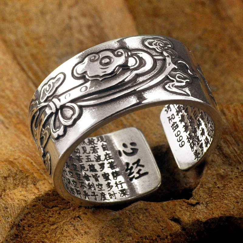 Новинка кольцо на удачу в стиле ретро тренд индивидуальность мужское и женское