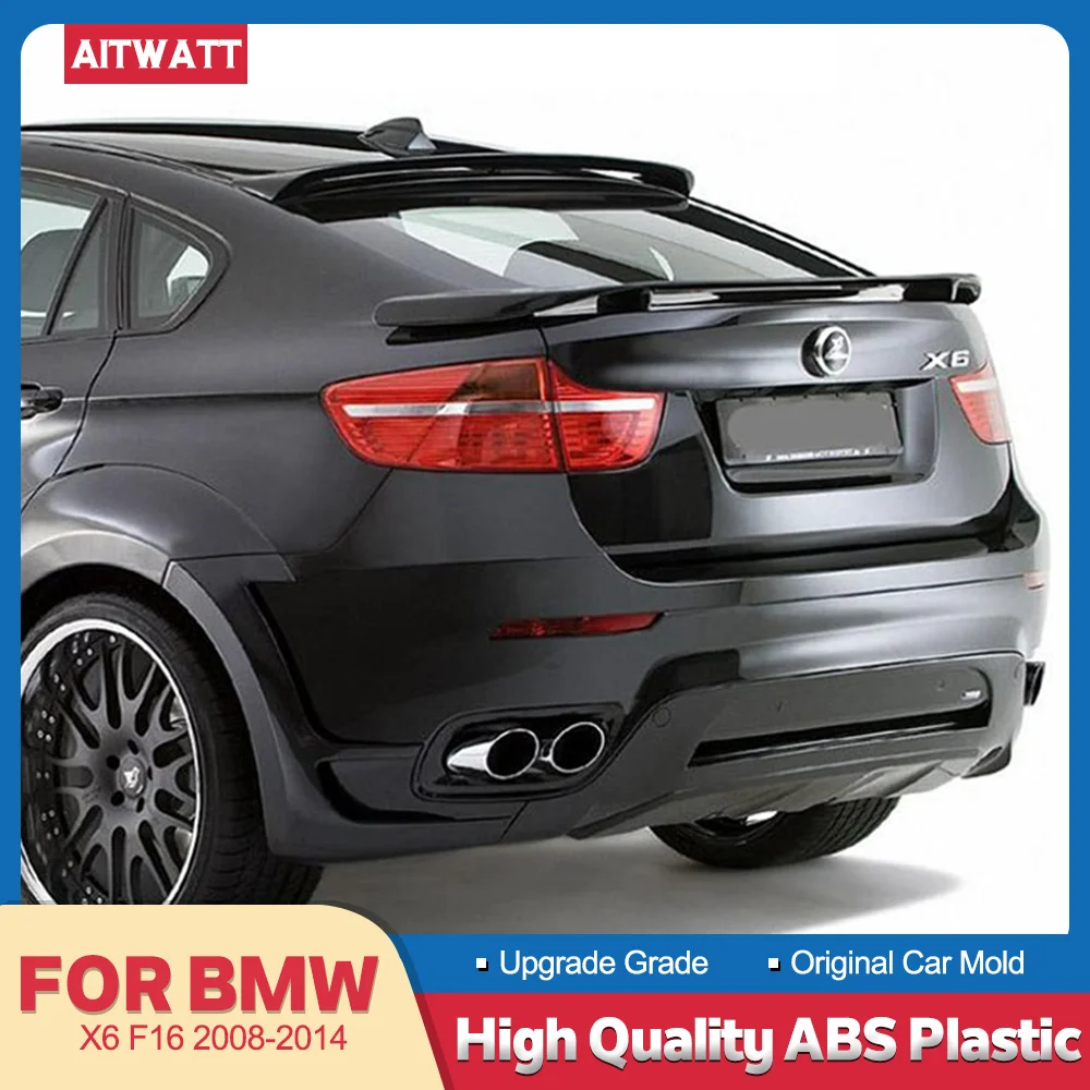 Черный спойлер для BMW X6 X Series F16 2008 2014 задний из АБС пластика багажника крыла губа