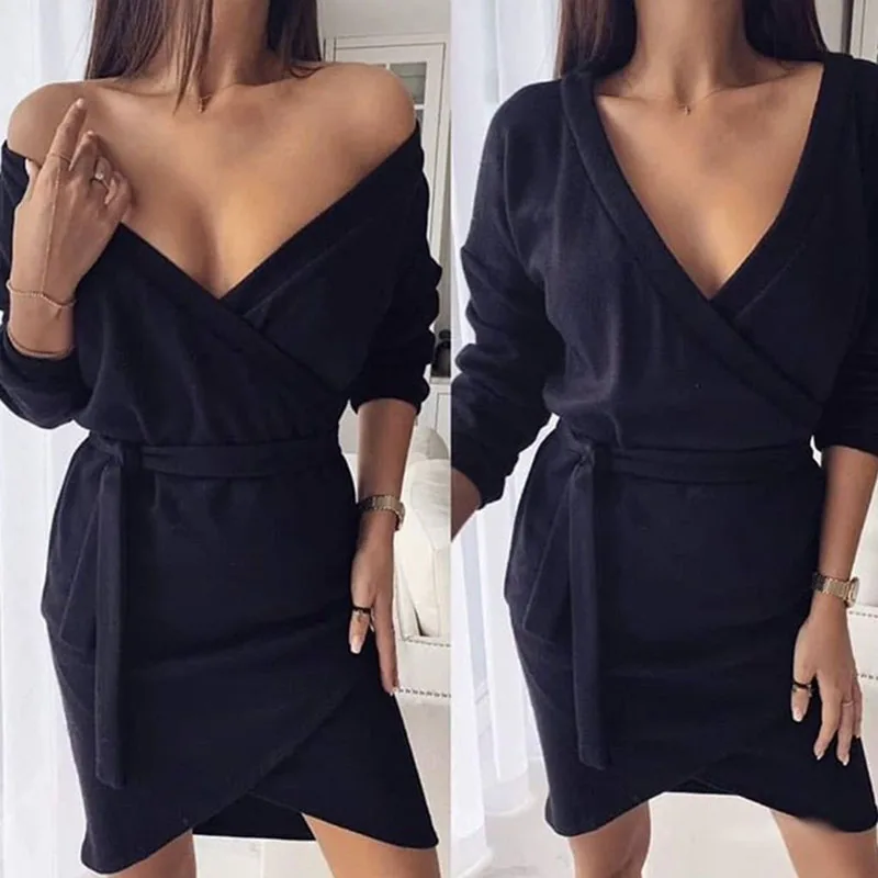 Для женщин сексуальные Пояса Прямые Вечерние платья с длинным рукавом и