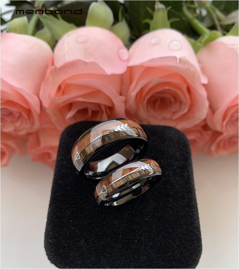 Черные вольфрамовые обручальные кольца для мужчин женщин мужские с