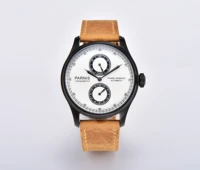 new 42 5mm mens business watch 316 stainless steel leather strap seagull kinetic energy automatic movement