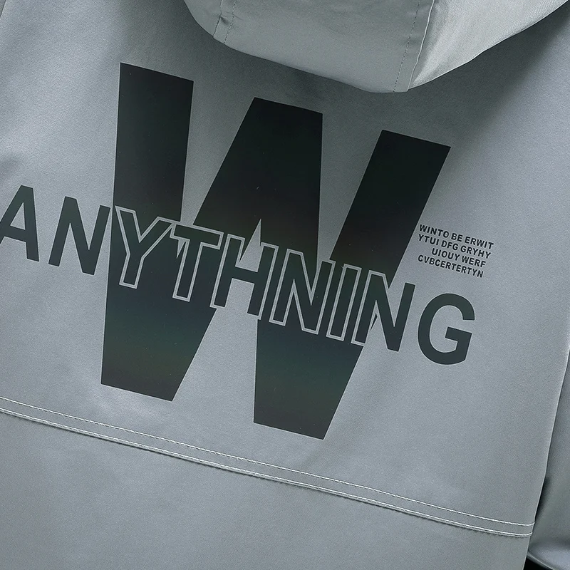 Fashion 2022 Autumn Winter Mens Hooded Cotton-Padded Jacket Parkas Outwear Thick Warm Coat Reflective Printed Solid Top Clothing