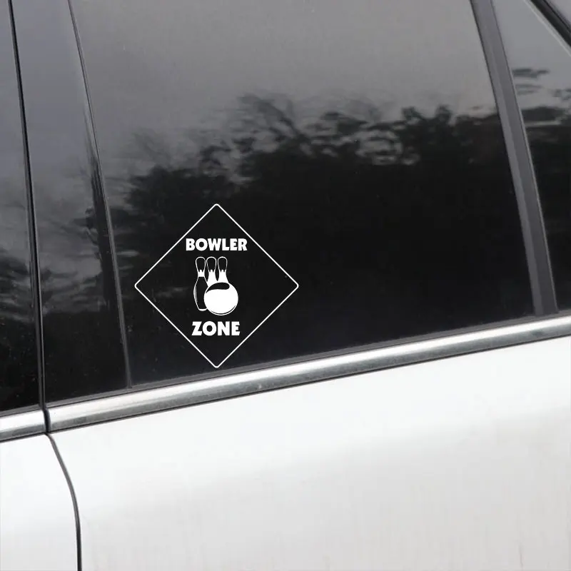 

YJZT 15.6CM*15.6CM Bowler Crossing Decal Zone Car Trunk Decoration Car Sticker Accessories Vinyl Decal Black/Silver C31-0510