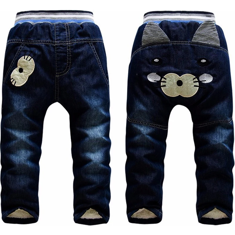 Детские теплые хлопковые джинсы однотонные штаны из натурального вельвета 2020 |
