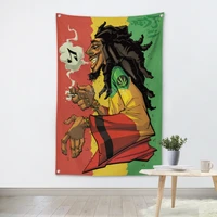 bob marley rock and roll pop band hip hop reggae posters flag banner popular music canvas painting ktv bar cafe home wall decor