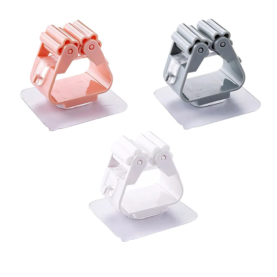 

Настенный органайзер для швабры, 1 шт., вешалка для щетки, метлы, полка для домашнего хранения, стойка на присоске для ванной комнаты, подвесн...