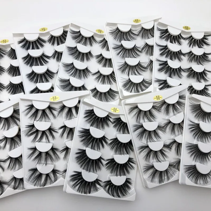 Buzzme 6D12 4pairs faux mink lashes Natural False Eyelashes Silk Dramatic Volume Fake Lashes Makeup Eyelash Extension | Красота и