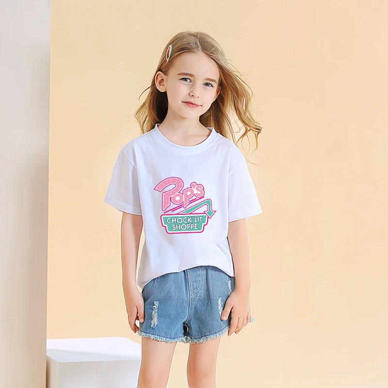 

Korean New Letter Print T-Shirt Summer Boys Girls Kawaii Short Sleeve Cotton Riverdale Tops Harajuku Casual Funny Kids Clothes