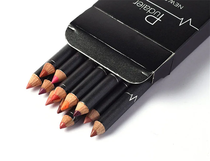 12 шт. нюдовый матовый сексуальный карандаш для губ увлажняющий водостойкий