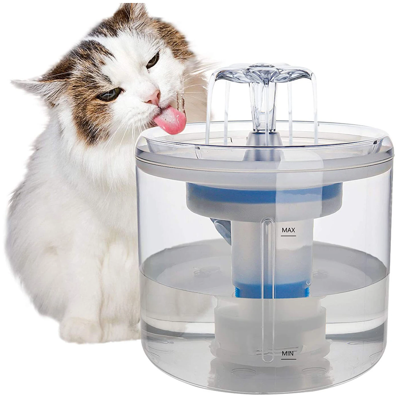 

Прозрачный автоматический питьевой фонтанчик для домашних животных, л/88 унций