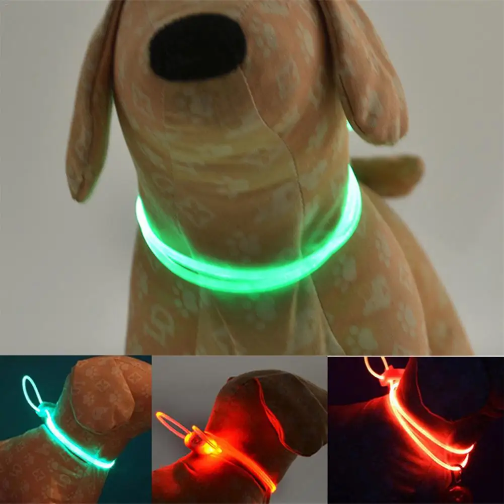 

1pcs Adjustable LED Pet Collar Luminous Pet Safety Collars Water Resistant Flashing Light Fashionable Pet Collar Pet Supplies