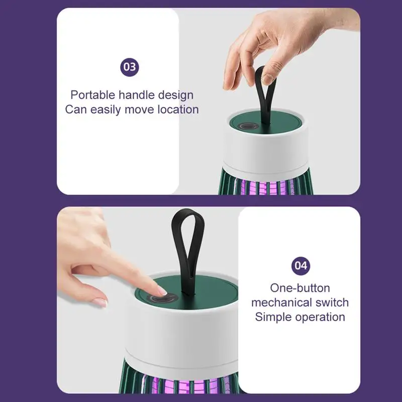 Электрическая лампа-ловушка для комаров Профессиональный светильник с зарядкой
