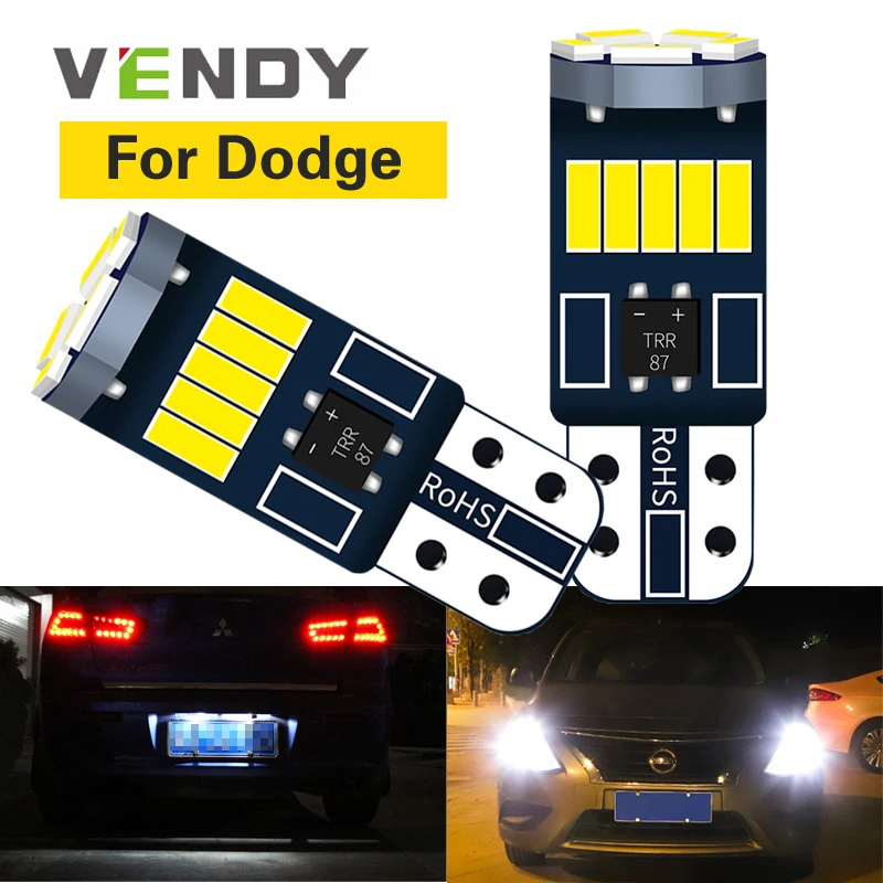 2 шт. светодиодные лампы W5W 2825 T10 168 Canbus автомобильная лампа для Dodge Ram 1500 Challenger